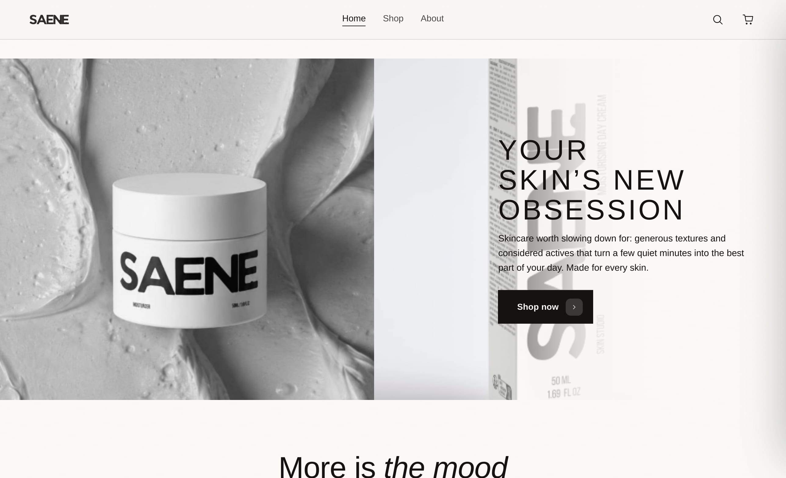 SAENE producthero met dagcreme